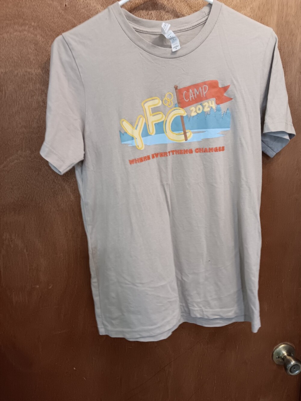 Bella Canvas Beige YFC Camp 2024 Graphic Tee